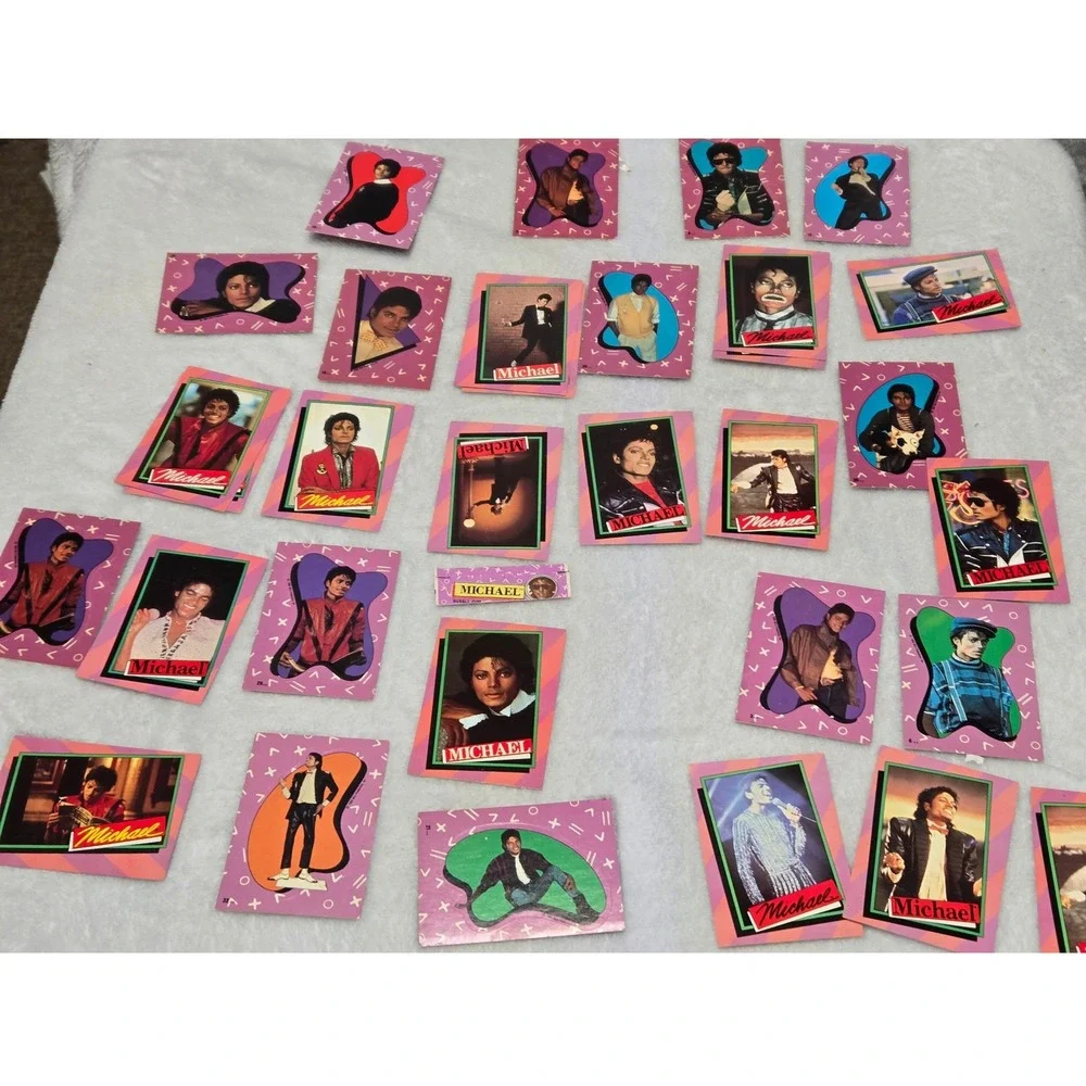 Vintage 1984 Michael Jackson Trading Cards & Stickers Lot Thriller Era Topps MJJ